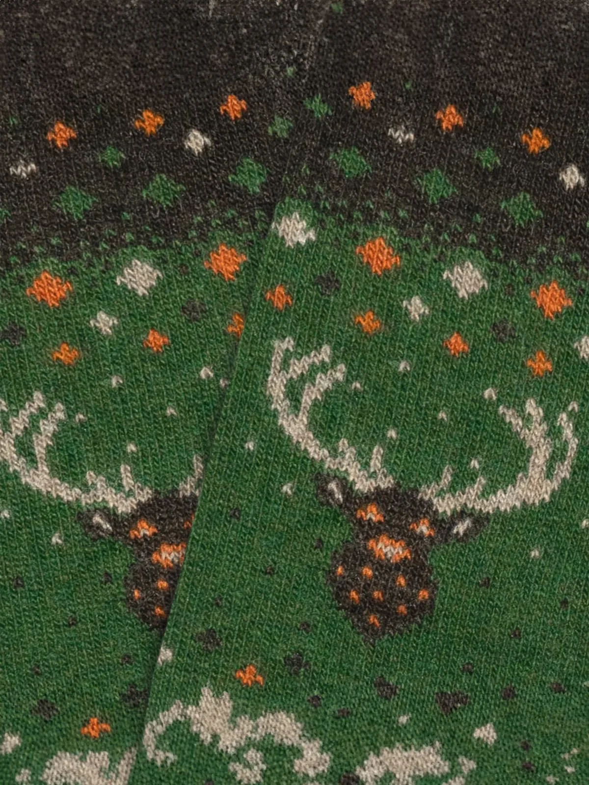 Green Winter Deer Sock - Image 2